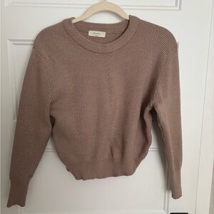 Elodie Women's Beige Crew Neck Sweater